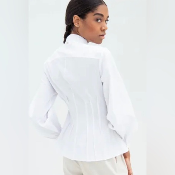 FRACOMINA White Button Up Blouse - Picture 3 of 4